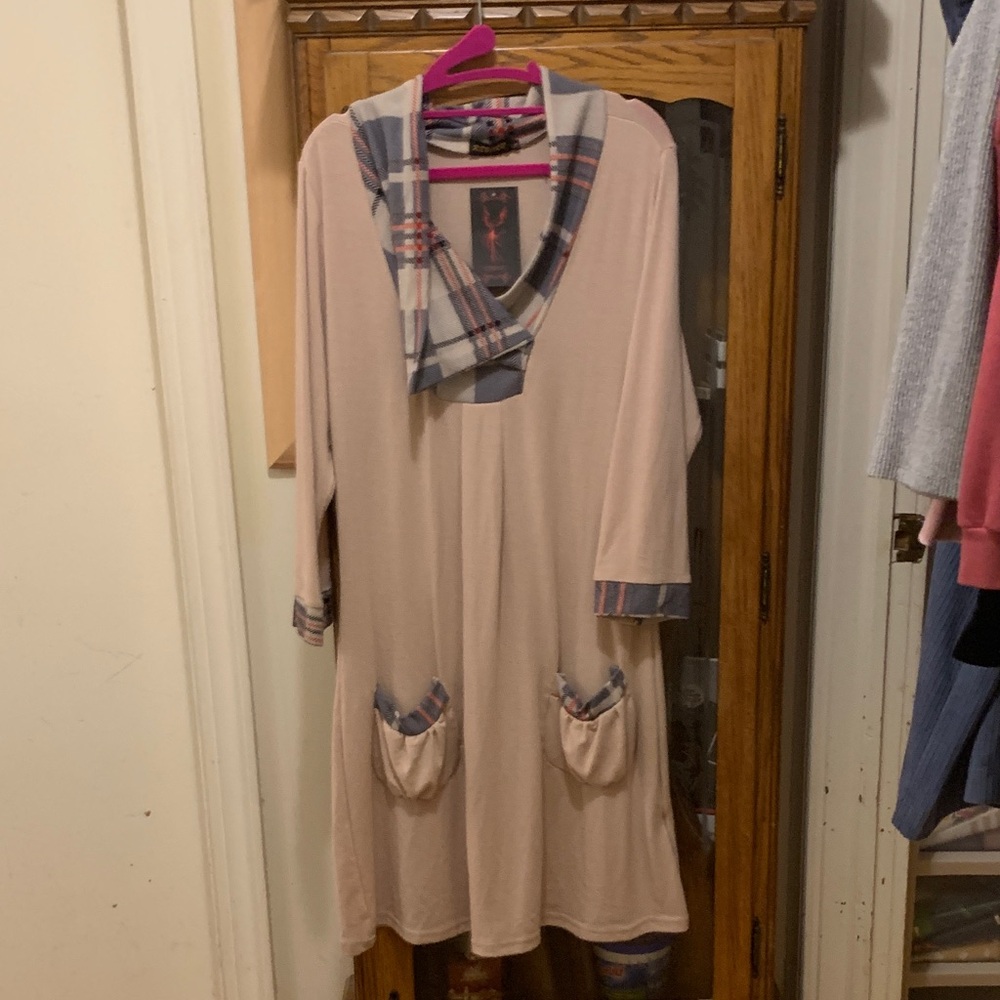 Reborn Plaid Accent Pink Dress - Picture 8 of 11